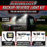 SmartWire Backup/Reverse Light Kit- 2016-2026 Can-Am Defender- (base kit with premium dual lights & Auxiliary kit)