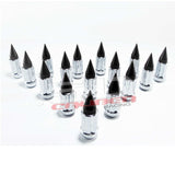 10 x 1.25 mm Spiked Lug nuts Chrome - 16 Pack