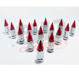 12 x 1.5 mm Chrome Spiked Lug Nuts Anodized - 16 Pack