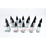 3/8 x 24 Chrome Spiked Lug Nuts Anodized - 16 Pack