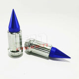 3/8 x 24 Chrome Spiked Lug Nuts Anodized - 16 Pack