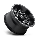 D567 LETHAL MATTE BLACK MILLED 14X7 4X156 4+3
