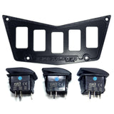 5 Switch Dash Panel Black