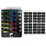 12 Way Standard LED Circuit Screw Fuse Block