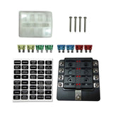 8 Way Fuse Block - Ring Terminals - LED Indicators