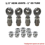 Sway Bar Link Fab Kit - 1/2" Chromoly Heim - 1" OD Tubing