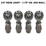 Sway Bar Link Fab Kit - 3/4" Chromoly Heim - 1.75" OD Tubing
