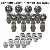 4 Link Rod End Kit - 7/8" Chromoly Heim - 1.75" OD Tubing