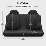 Maverick X3 Rear Bench Seat W Harnesses (2017+)