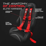 Elite Series 2" & 3" 4 point Harness with push button release