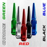 3/8-24 Extended Spike Lug Nuts - 60 Degree Taper Seat