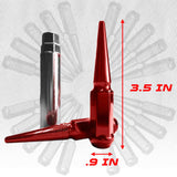 12x1.5mm Extended Spike Lug Nuts - 60 Degree Taper Seat