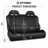 Maverick Sport Max Rear Bench with Harnesses (2019+)