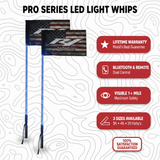 Pro Series LED Light Whips with Bluetooth & Remote - R1 Industries