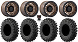 KMC Aztec Beadlock 15" Wheels Bronze +38mm 35" MotoRavage XL Tires Polaris/Kawasaki/CFMOTO/Segway