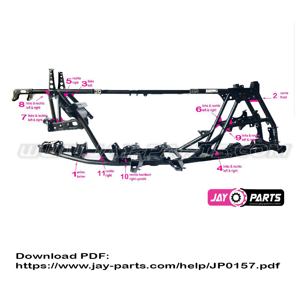 JAY PARTS FRAME SUPPORT KIT POLARIS SPORTSMAN SCRAMBLER 850 1000 - JP0157