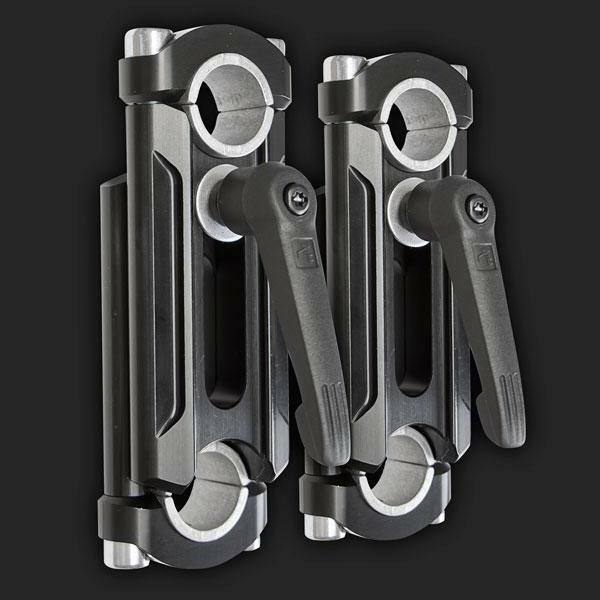 Rox 4-6" Adjustable Handlebar Risers - Black Anodized