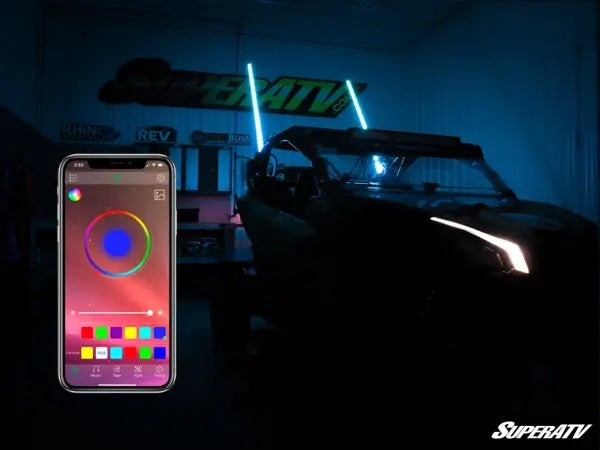 RGB LED WHIP LIGHTS ATV SXS