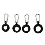 SET OF 4 RINGS WITH CARABINER CLIPS