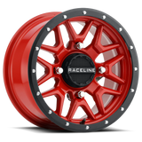 RACELINE KRANK WHEEL 14X7 4/156 5+2 (+10MM) BLK/RED