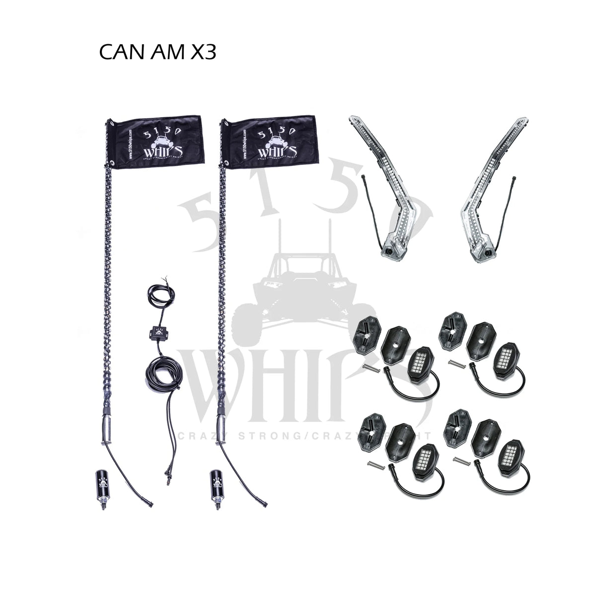 5150 WHIPS Can-Am Maverick X3 Lighting Kit