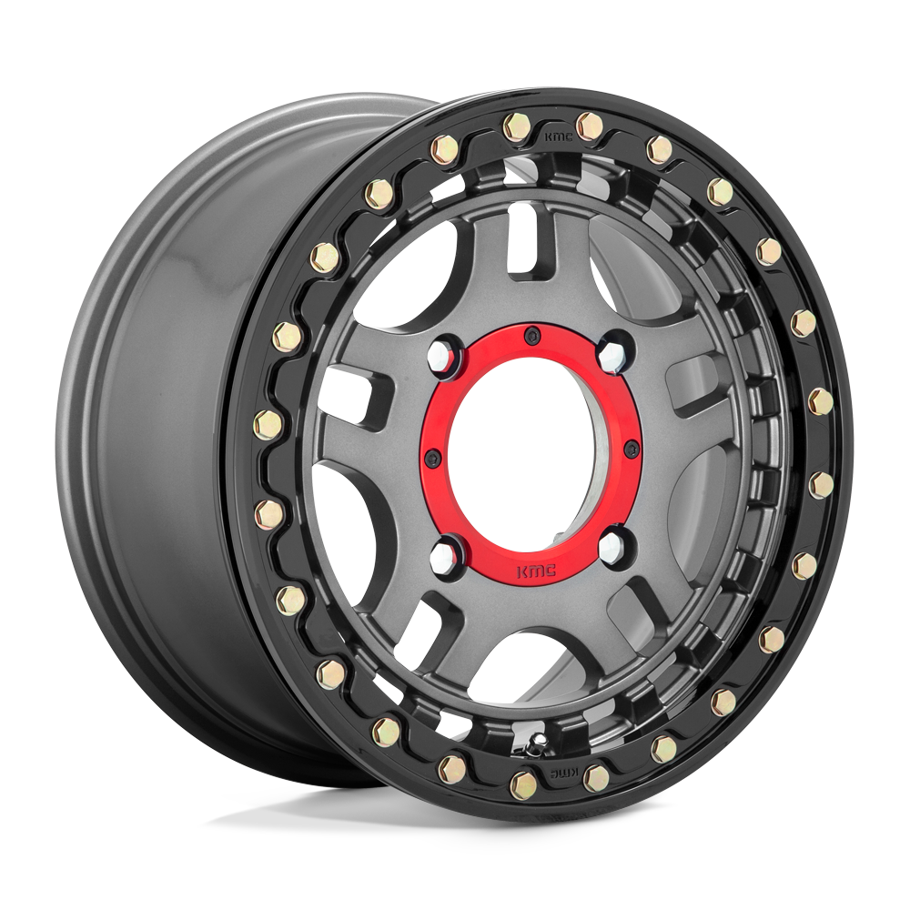 KMC RECON BEADLOCK - GUN METAL 4x156 14x7 38MM