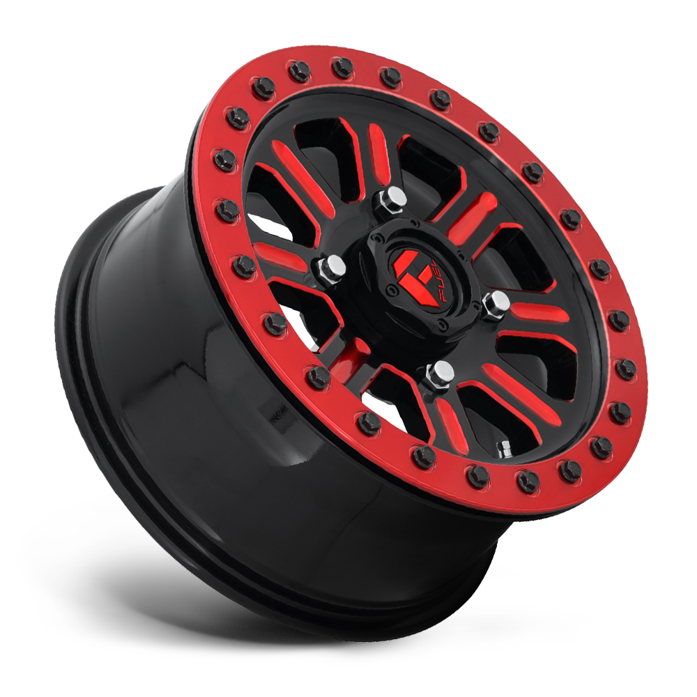 D911 HARDLINE BEADLOCK GLOSS BLACK RED TINTED CLEAR 	15X7 4X156 5+2
