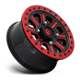 D911 HARDLINE BEADLOCK GLOSS BLACK RED TINTED CLEAR 	15X7 4X156 5+2