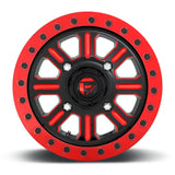 D911 HARDLINE BEADLOCK GLOSS BLACK RED TINTED CLEAR 	15X7 4X156 5+2