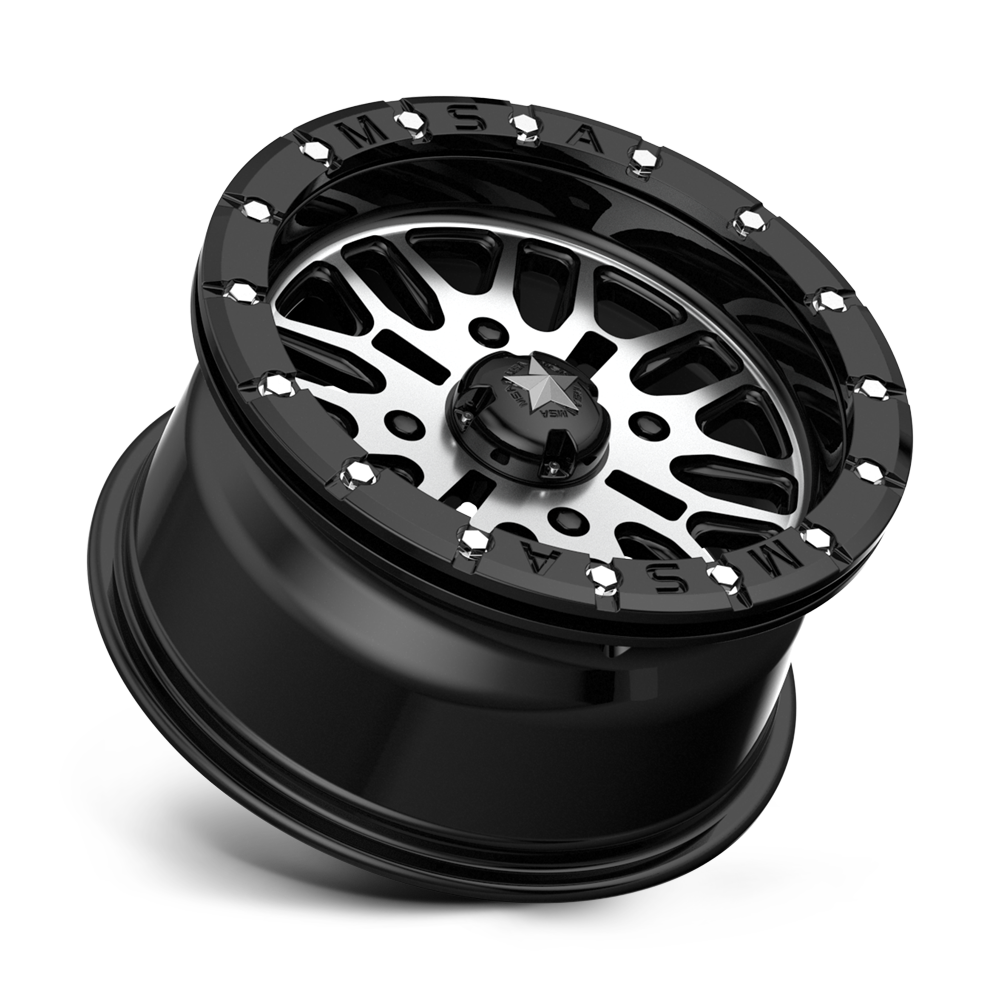 M37 BRUTE BEADLOCK GLOSS BLACK MACHINED BLACK 4x156 15x7 10MM