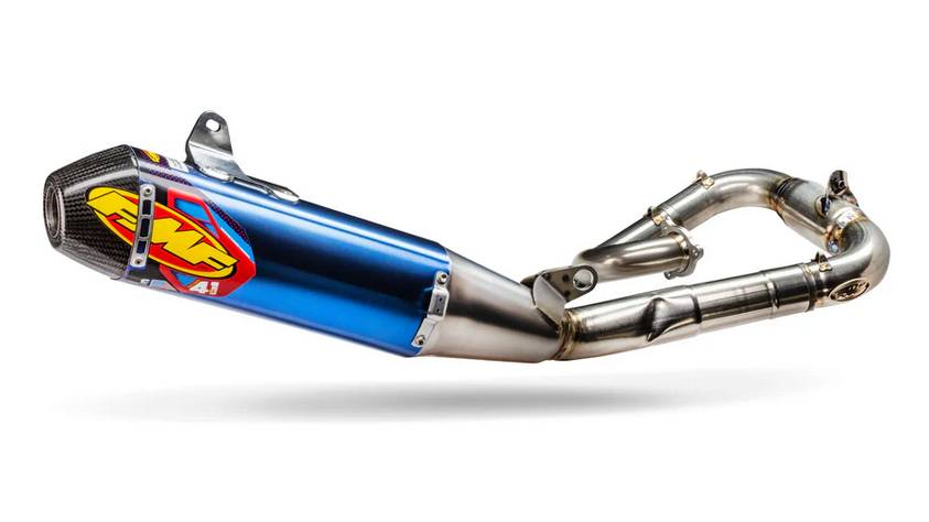 Yamaha YZF450 Exhaust FMF Factory 4.1 RCT Anodized Full System/ Carbon End Cap 044438