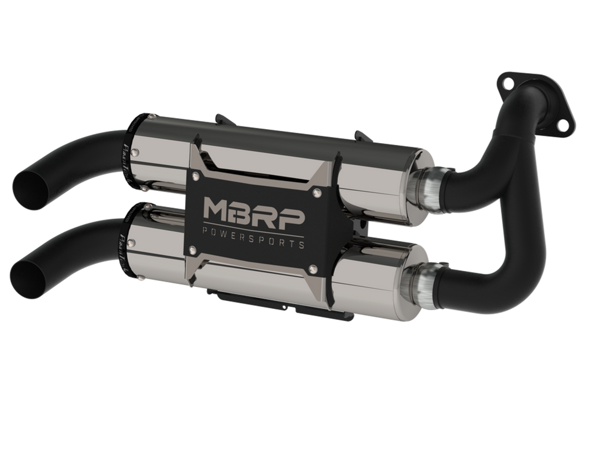 MBRP Stacked Dual Slip-on Performance Series Exhaust Polaris RZR Trail S 1000, General 1000 2016-2024