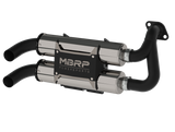 MBRP Stacked Dual Slip-on Performance Series Exhaust Polaris RZR Trail S 1000, General 1000 2016-2024
