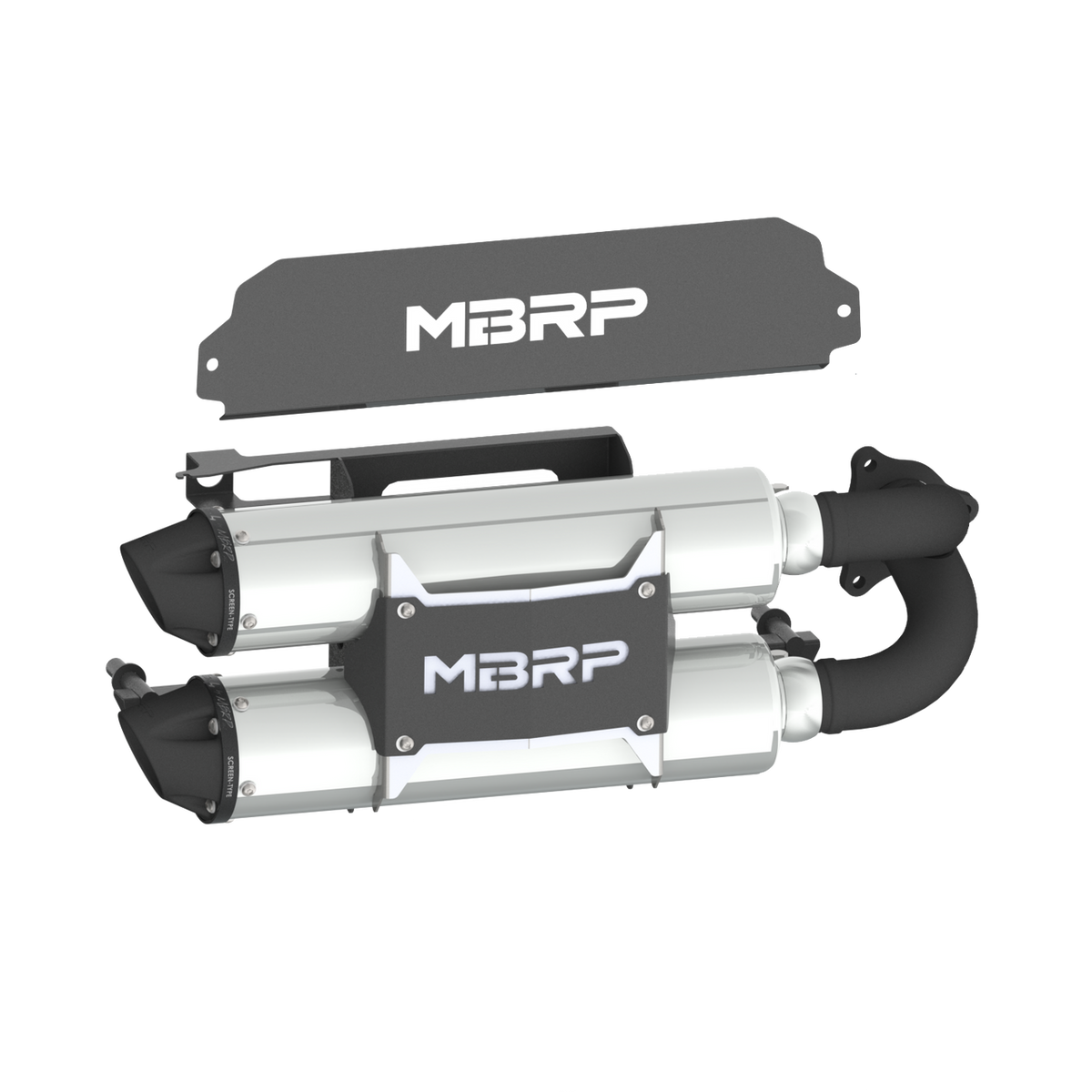 MBRP 2020 -2024 Polaris RZR Pro XP / Turbo R Stacked Dual Slip-on Exhaust