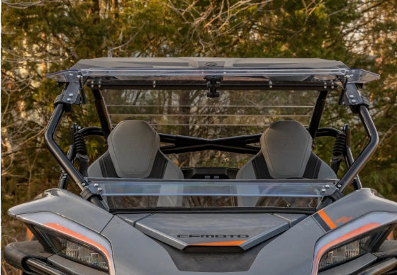 SuperATV CFMOTO ZForce 950 / HO EX / HO SPORT Sport Scratch-Resistant Flip Windshield
