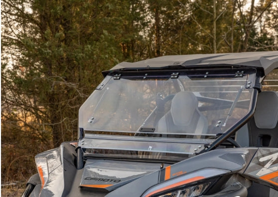 SuperATV CFMOTO ZForce 950 / HO EX / HO SPORT Sport Scratch-Resistant Flip Windshield