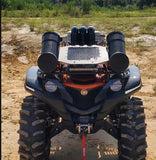 Lucky 7 Yamaha Grizzly Kodiak 550 700 Radiator Relocation Kit Powder Coated Low Profile Mesh 2014+