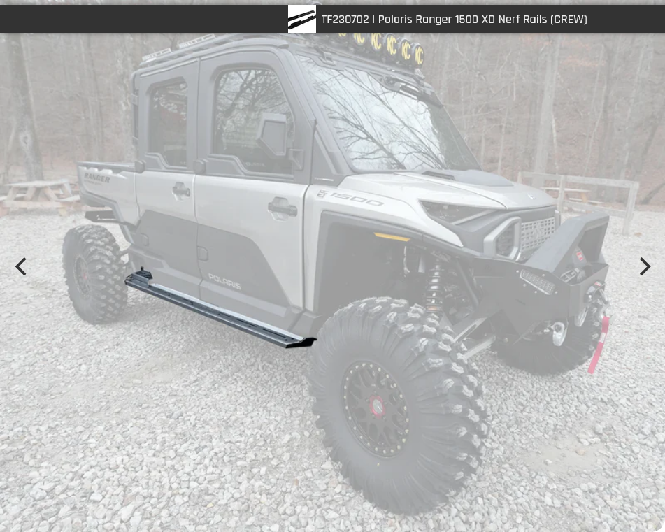 Ranger 1500 XD Nerf Rails (CREW) By Thumper Fab