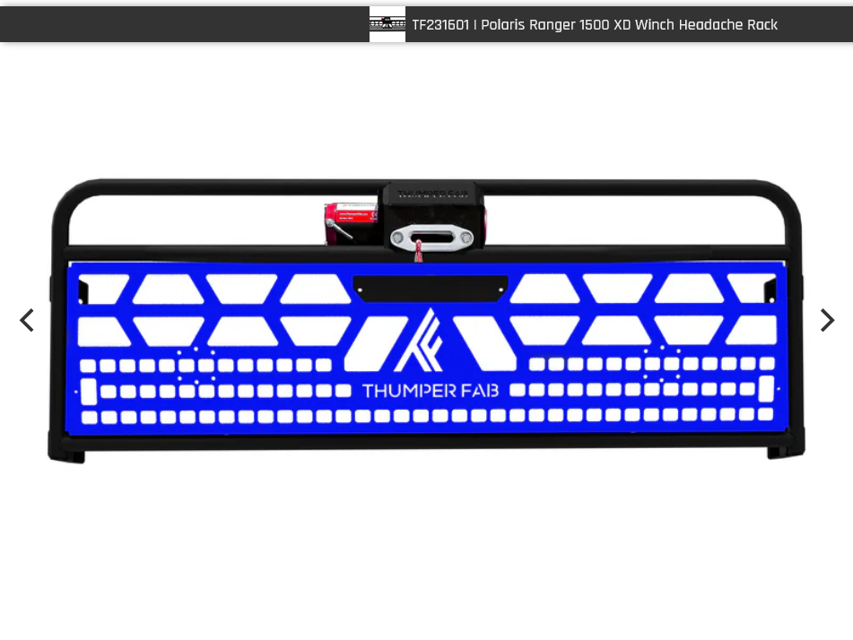 Ranger 1500 XD Winch Headache Rack By Thumper Fab