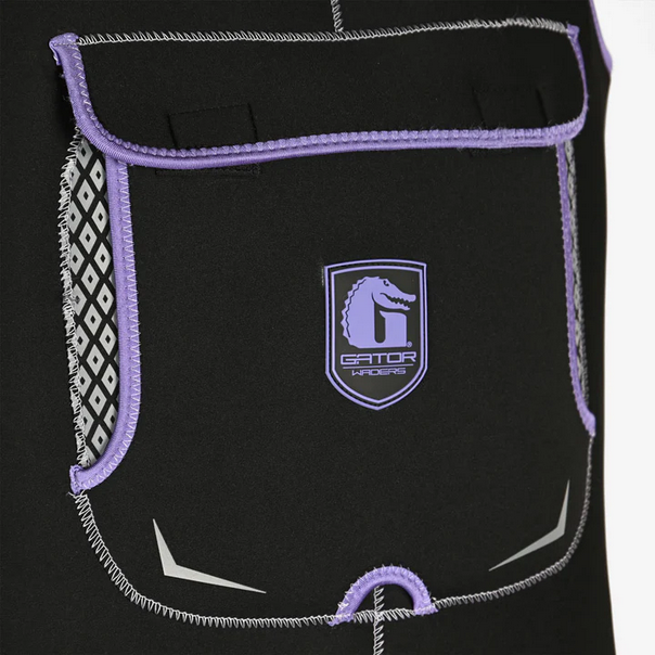 Retro Waders - Black/Purple - Gator Waders