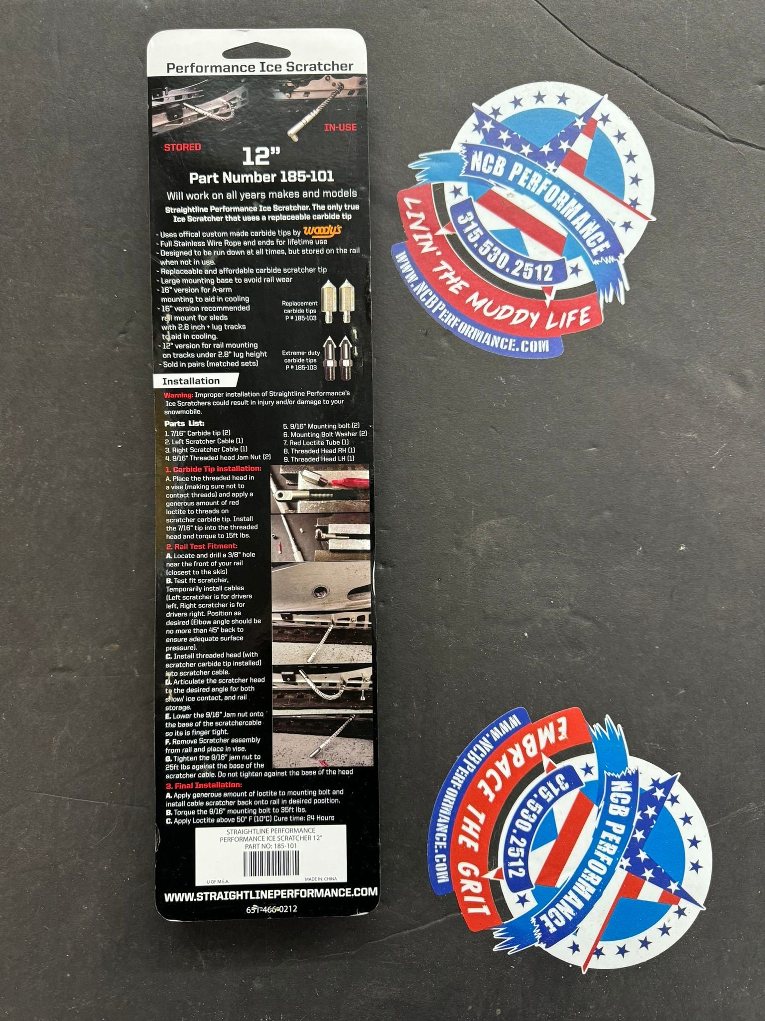 SNOWMOBILE ICE SCRATCHER KIT 12"