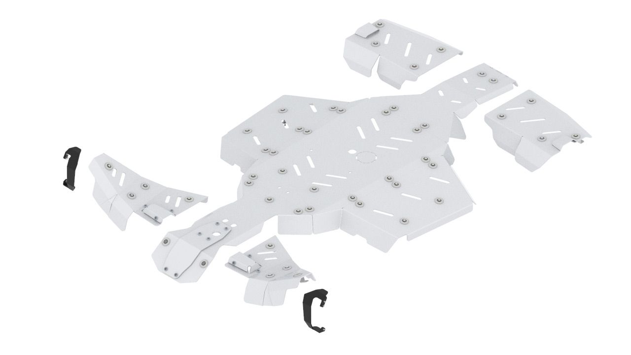 Polaris Scrambler XP 1000 S Skid Plate Full Set (aluminum) Iron Baltic