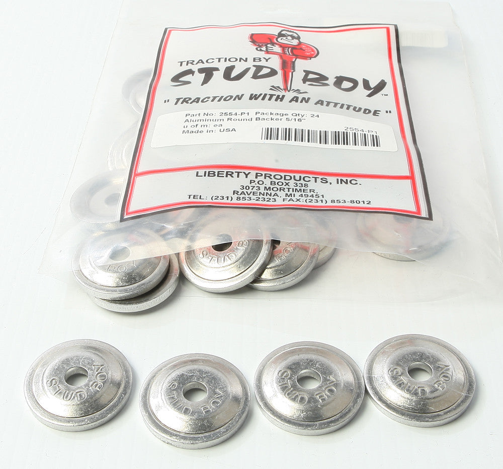 STUD BOY POWER PLATE ROUND BACKERS 24/PK SNOWMOBILE STUDS