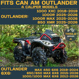 Can-Am Outlander 1000/850/650/450 6x6 2015-2026 4 Wheel Ceramic Brake Pad Set