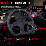 UTVMA DriftX Leather Steering Wheel With Hub