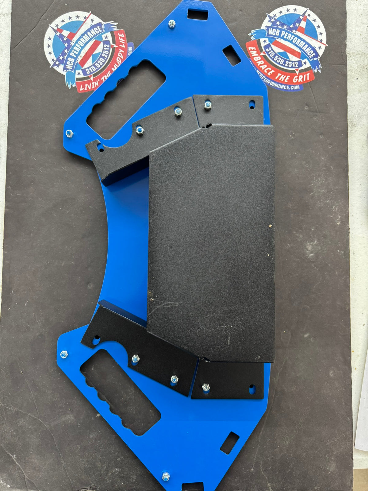2013-2024 Polaris Scrambler 850 1000 Rear Rack w/ Storage Case (VOODOO BLUE)