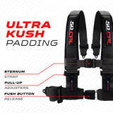 Pro Series 2" & 3" 4 point Harness with push button release