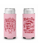 Raise Hell Slim Can Koozie - Blush