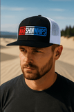 Marshin Whips Red, White & Blue Flat Bill Snapback | Off-Road Hat