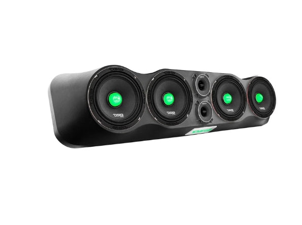 35" High Density ABS Universal Speakers Enclosure 4 X 6.5" and 2 x 3" Tweeters - Design for Cars, Trucks, ATVs, UTVs